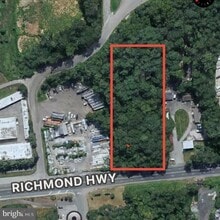 10007 Richmond Hwy, Lorton, VA - AERIAL map view