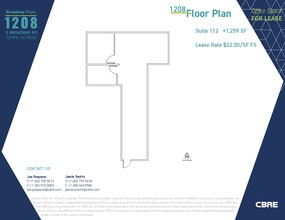 1232 E Broadway Rd, Tempe, AZ for lease Floor Plan- Image 1 of 1