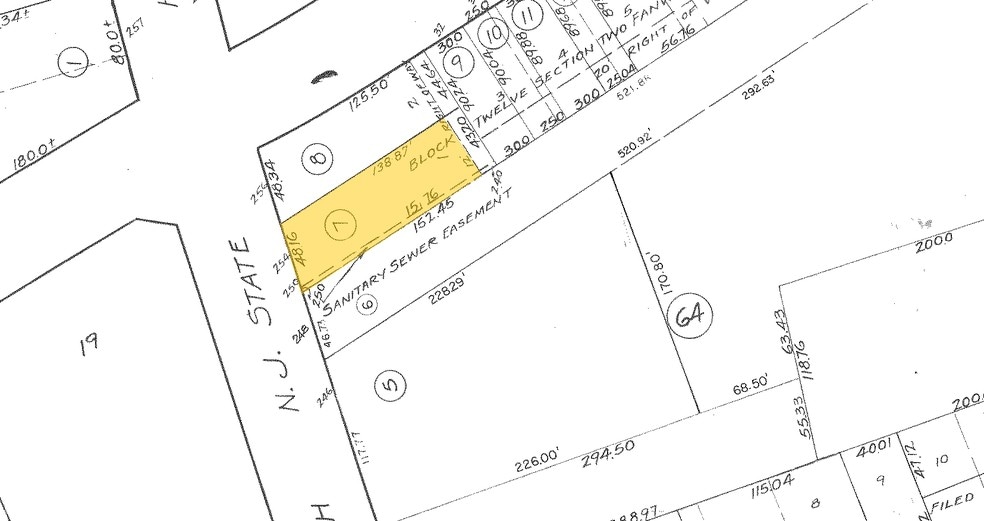 244-246 South Ave, Fanwood, NJ for lease - Plat Map - Image 3 of 10