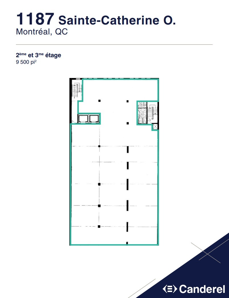 1187-1195 Rue Sainte-Catherine O, Montréal, QC for lease Floor Plan- Image 1 of 1