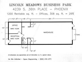 4208-4248 S 36th Pl, Phoenix, AZ for lease Floor Plan- Image 1 of 1