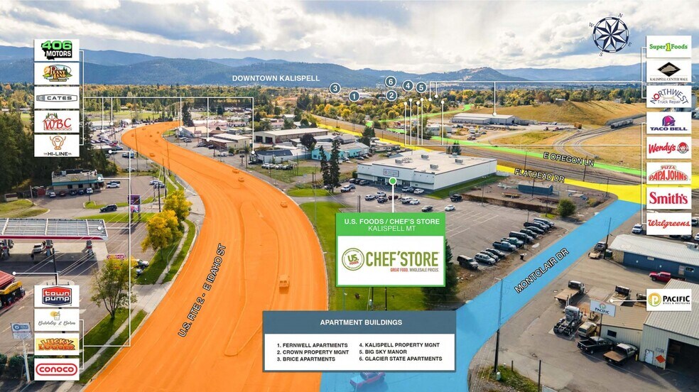 1031 US Highway 2 W, Kalispell, MT 59901 US Foods Chef'Store