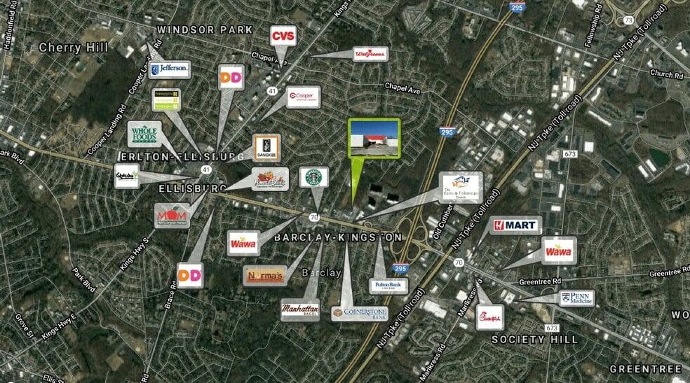 1432 Marlton Pike E, Cherry Hill, NJ for lease - Aerial - Image 2 of 3