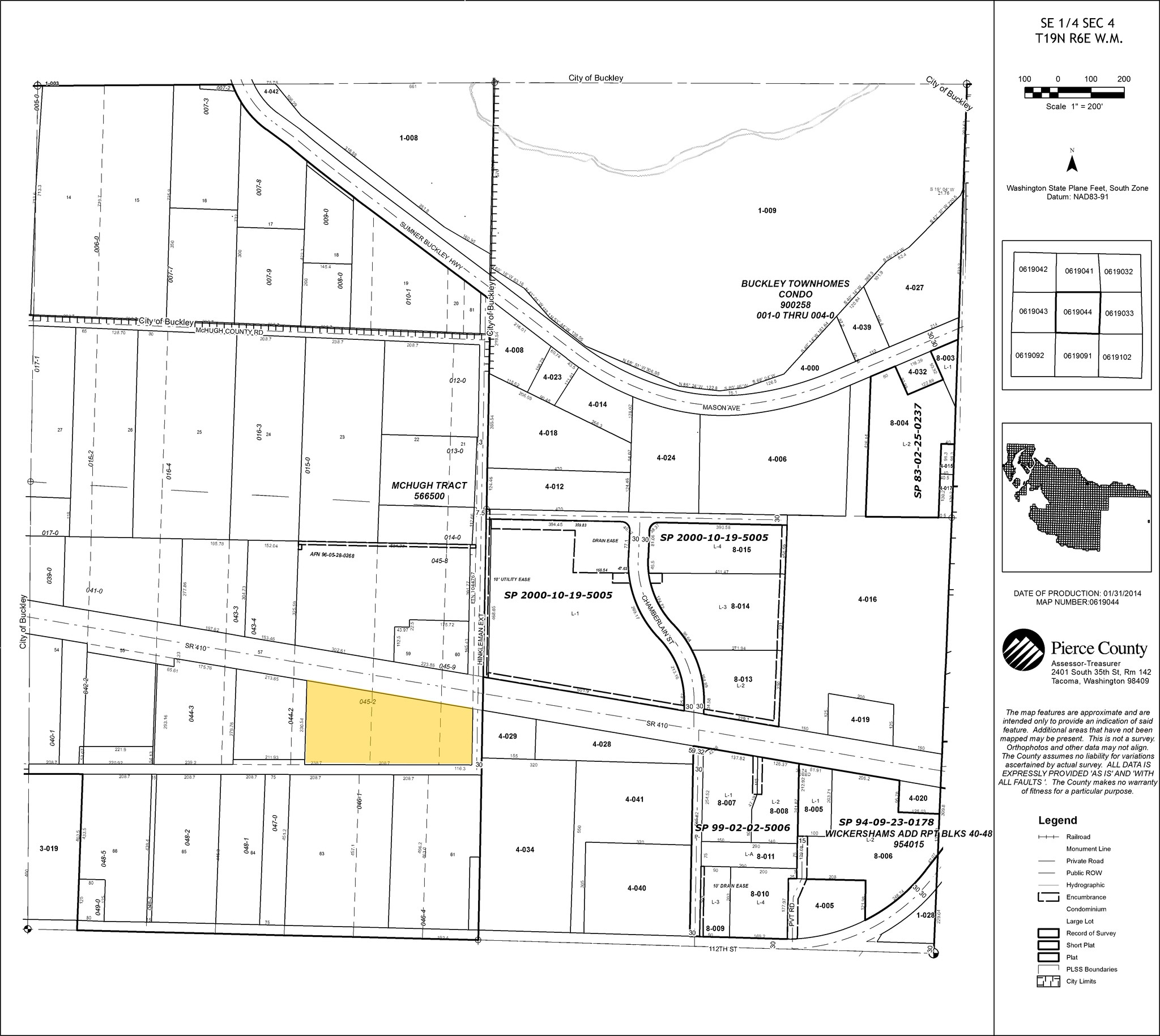 WA-410 South, Buckley, WA for sale Plat Map- Image 1 of 1