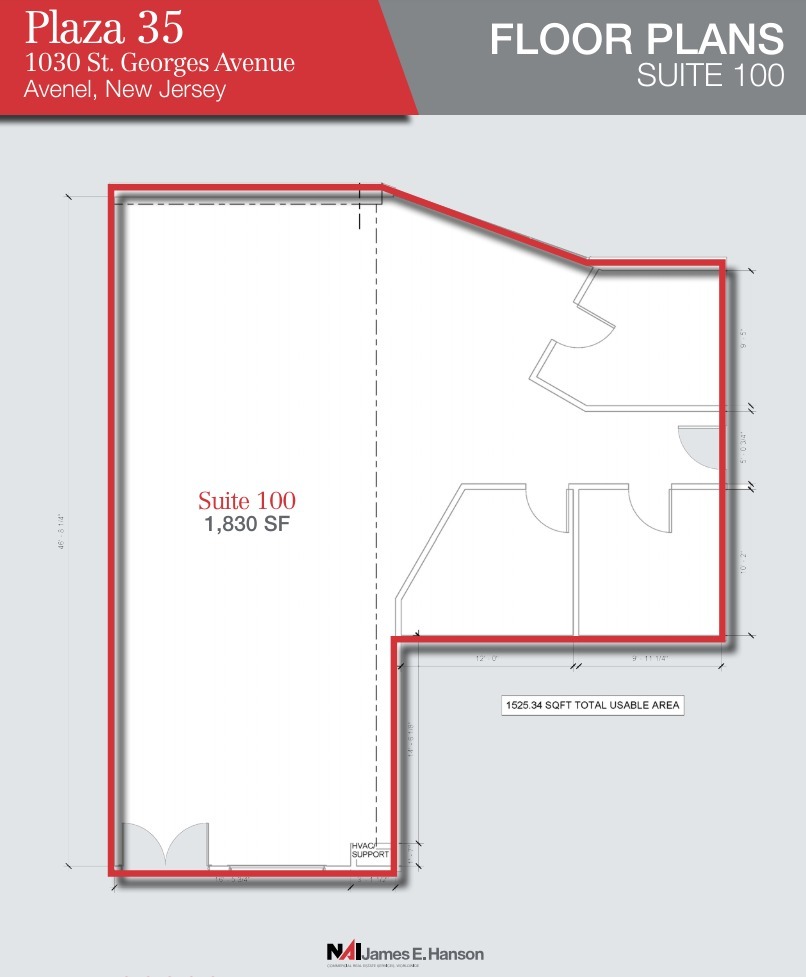 1030 Saint Georges Ave, Avenel, NJ for lease Floor Plan- Image 1 of 2