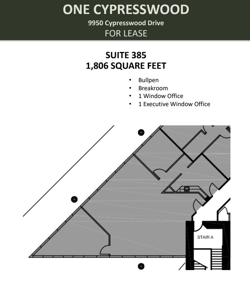 9950 Cypresswood Dr, Houston, TX for lease Floor Plan- Image 1 of 2