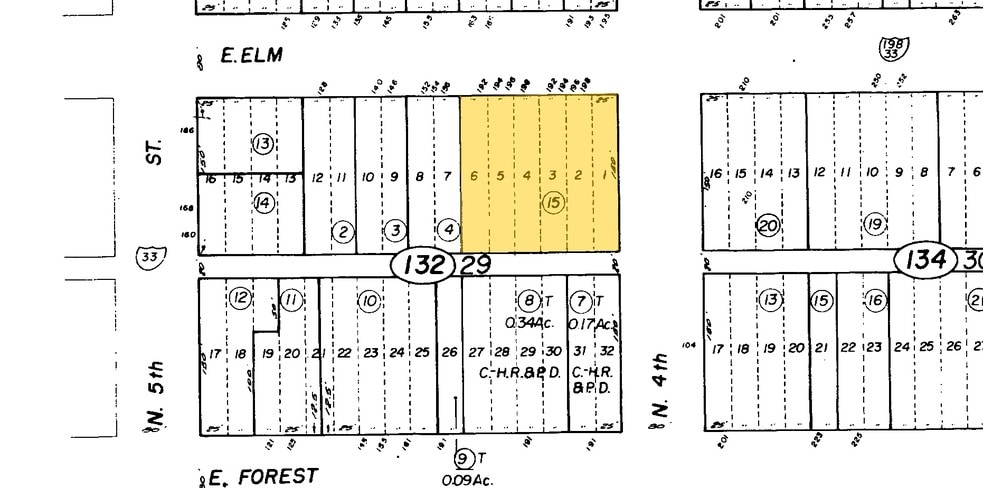 192-198 E Elm Ave, Coalinga, CA for lease - Plat Map - Image 3 of 3