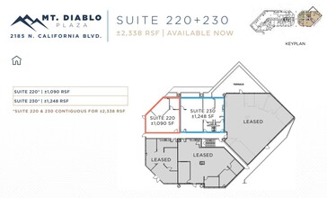 2185 N California Blvd, Walnut Creek, CA for lease Floor Plan- Image 1 of 1