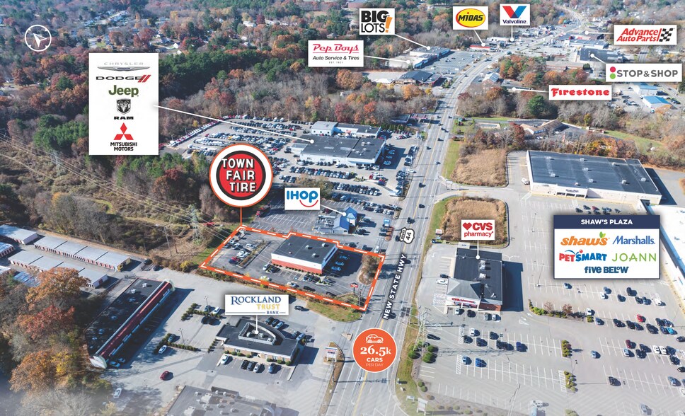 255 Route 44, Raynham, MA for sale - Aerial - Image 2 of 2