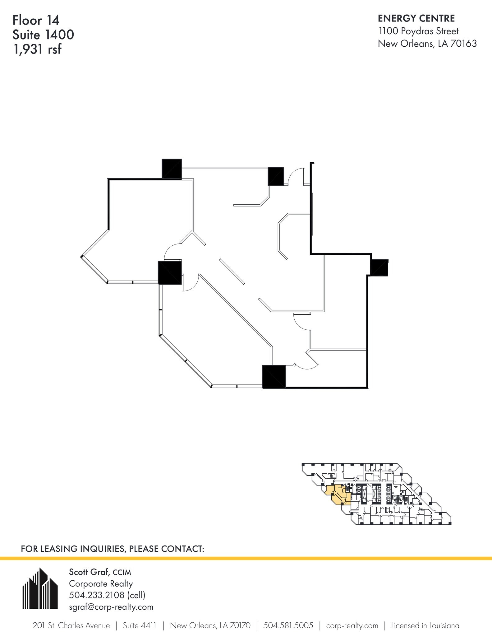 1100 Poydras St, New Orleans, LA for lease Site Plan- Image 1 of 1