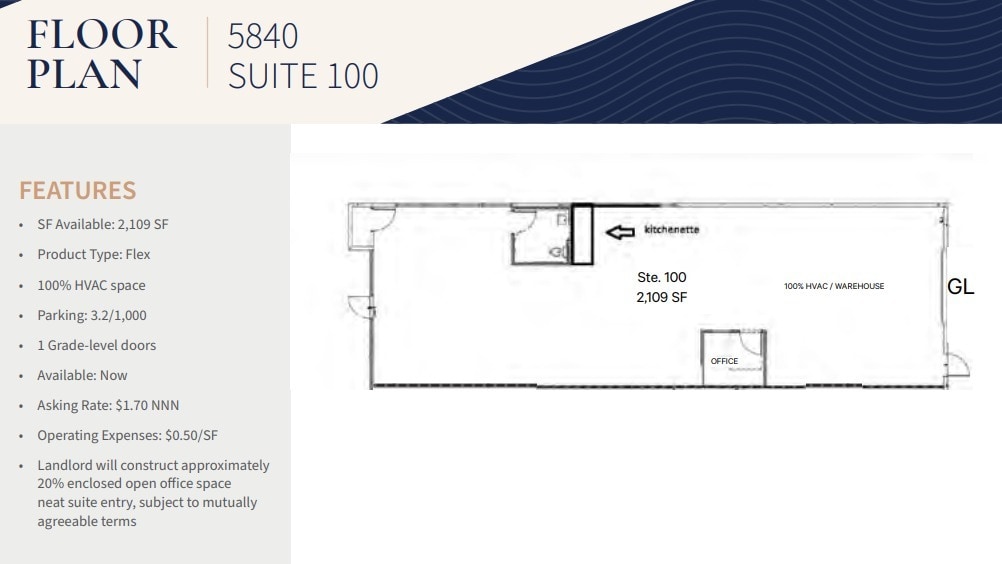 5860 El Camino Real, Carlsbad, CA for lease Floor Plan- Image 1 of 3