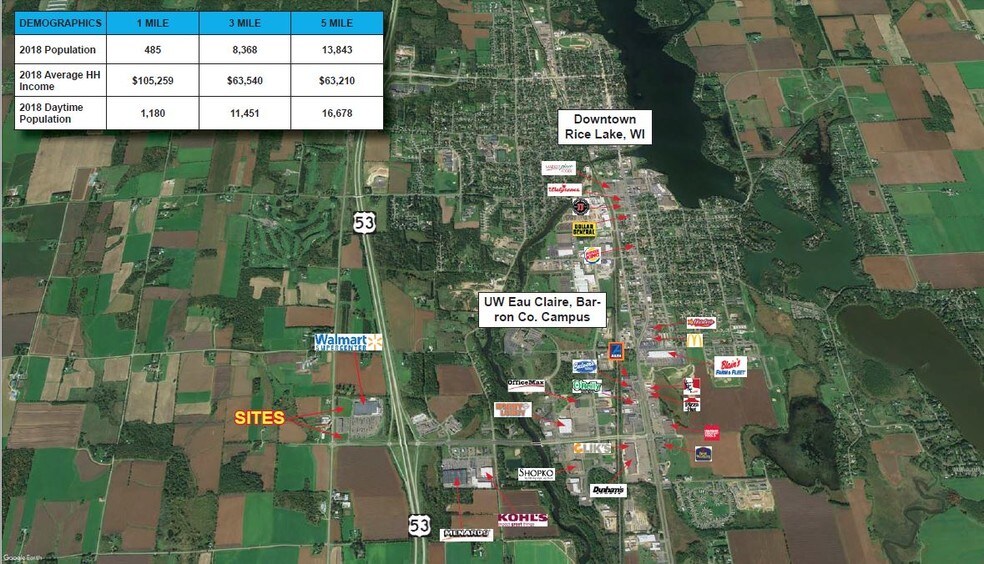 2501 West Ave, Rice Lake, WI for sale - Aerial - Image 2 of 4