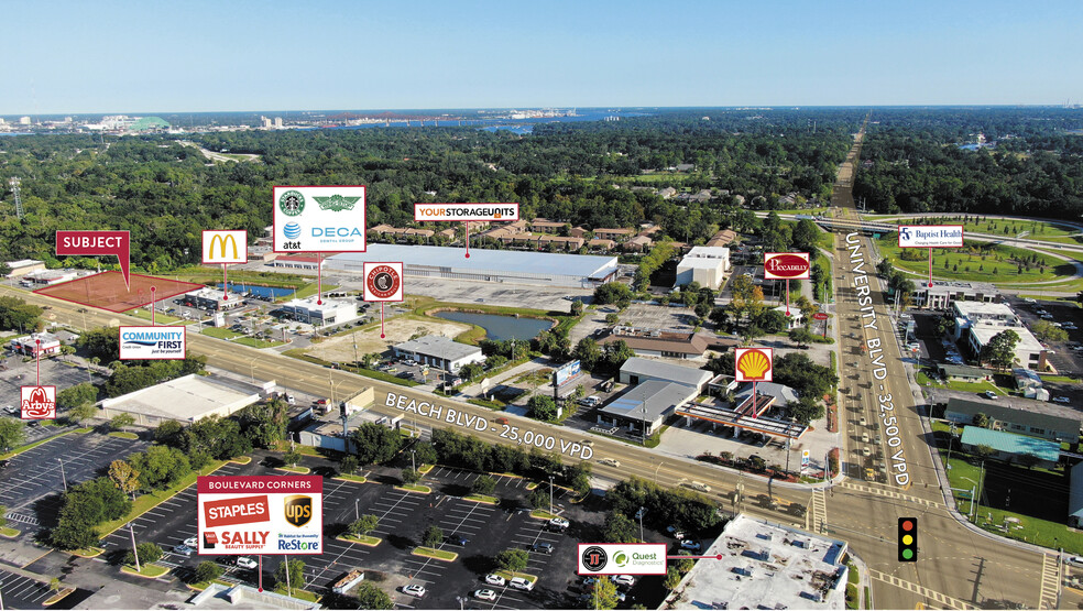 5617 Beach Blvd, Jacksonville, FL for lease - Aerial - Image 3 of 3