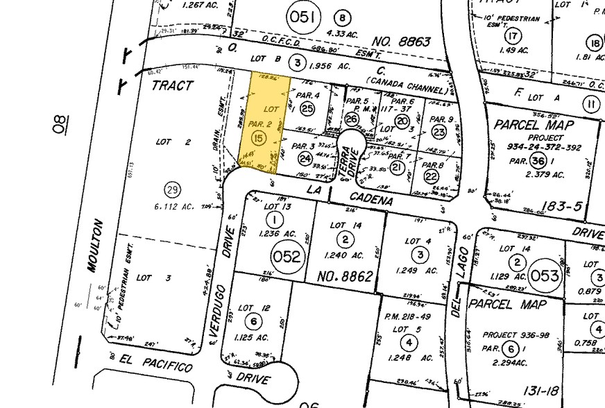 22951-22969 La Cadena Dr, Laguna Hills, CA for lease - Plat Map - Image 2 of 5