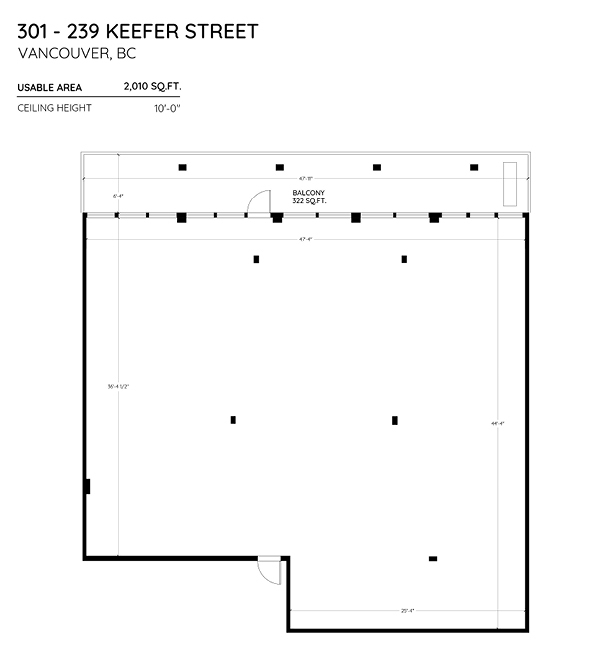 241 Keefer St, Vancouver, BC V6A 1X6 - Unit 310 -  - Floor Plan - Image 1 of 1