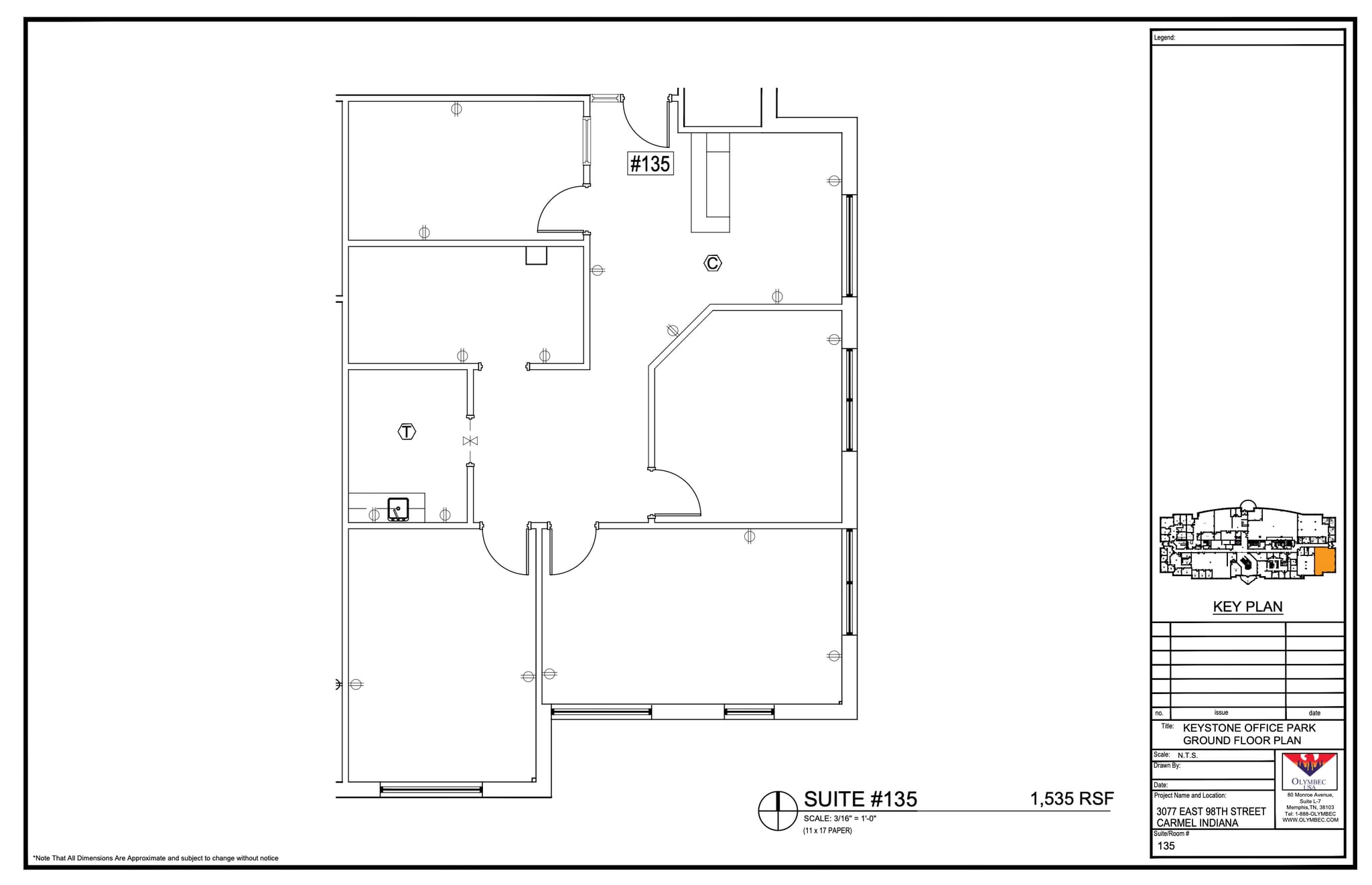 3021 E 98th St, Indianapolis, IN for lease Floor Plan- Image 1 of 1