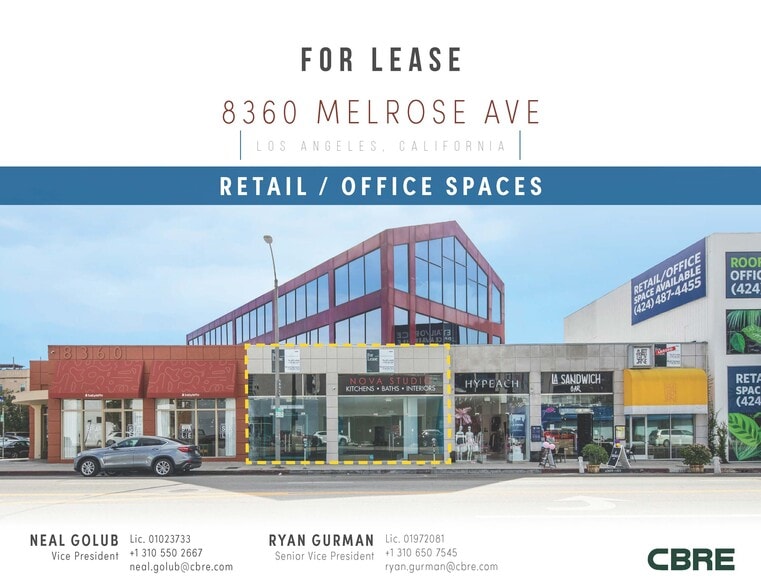 8360 Melrose Ave, Los Angeles, CA for lease - Building Photo - Image 1 of 19