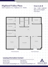 3505 Highland Ave, Highland, CA for lease Floor Plan- Image 1 of 6