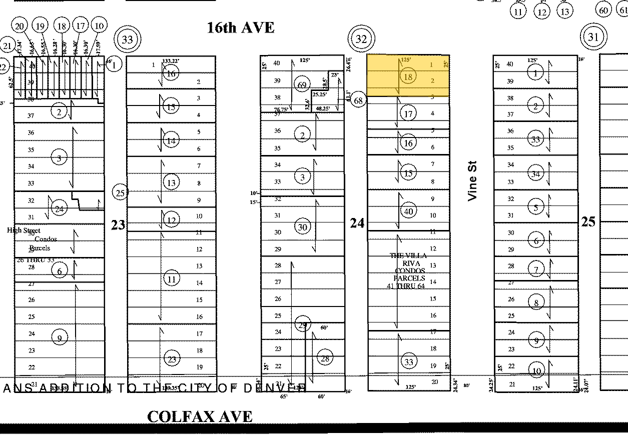 1575 Vine St, Denver, CO for sale Plat Map- Image 1 of 1