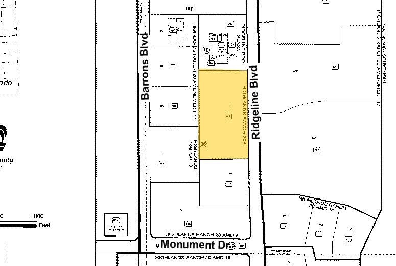 8955 S Ridgeline Blvd, Highlands Ranch, CO for sale - Plat Map - Image 1 of 1