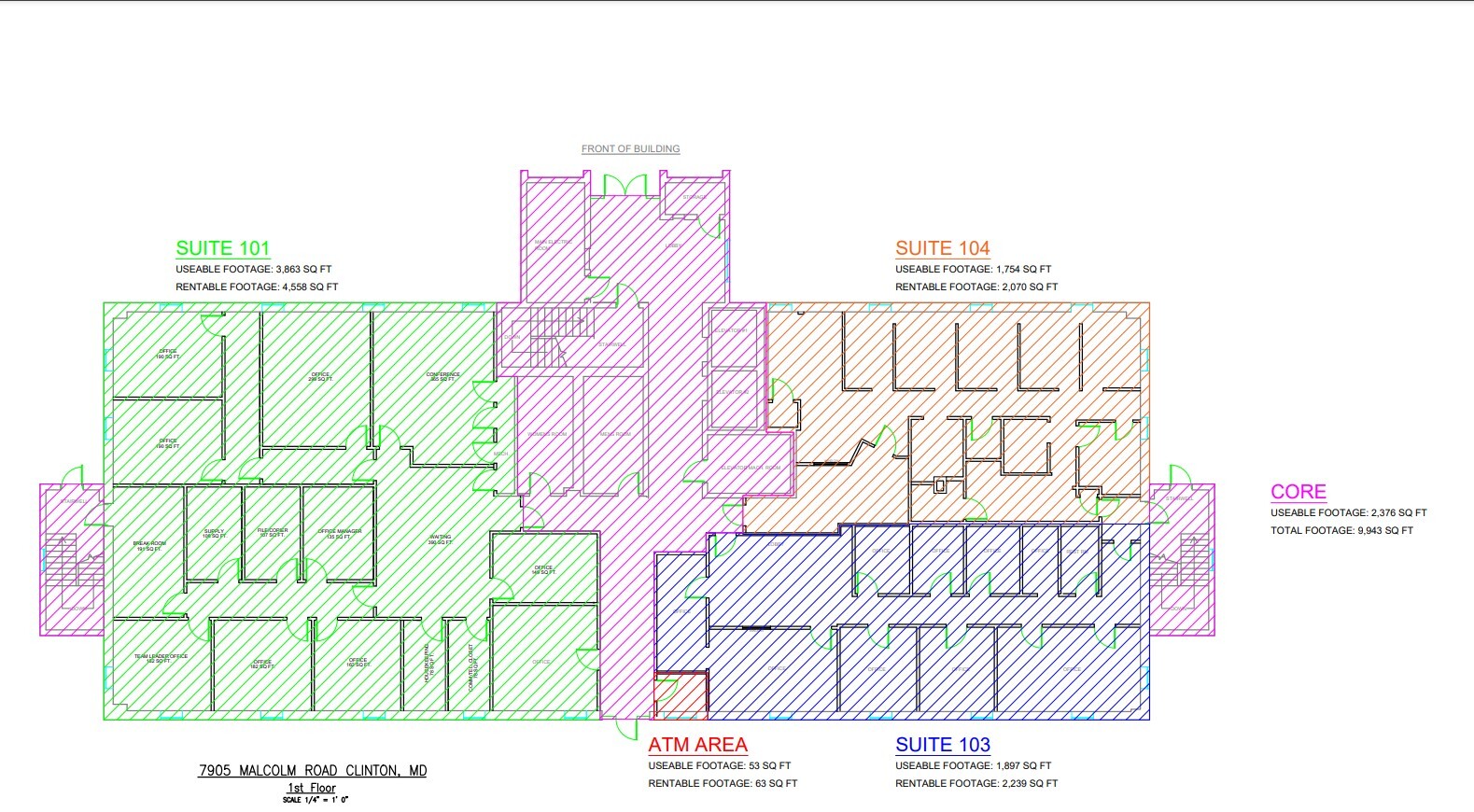 7915 Malcolm Rd, Clinton, MD for lease Floor Plan- Image 1 of 8