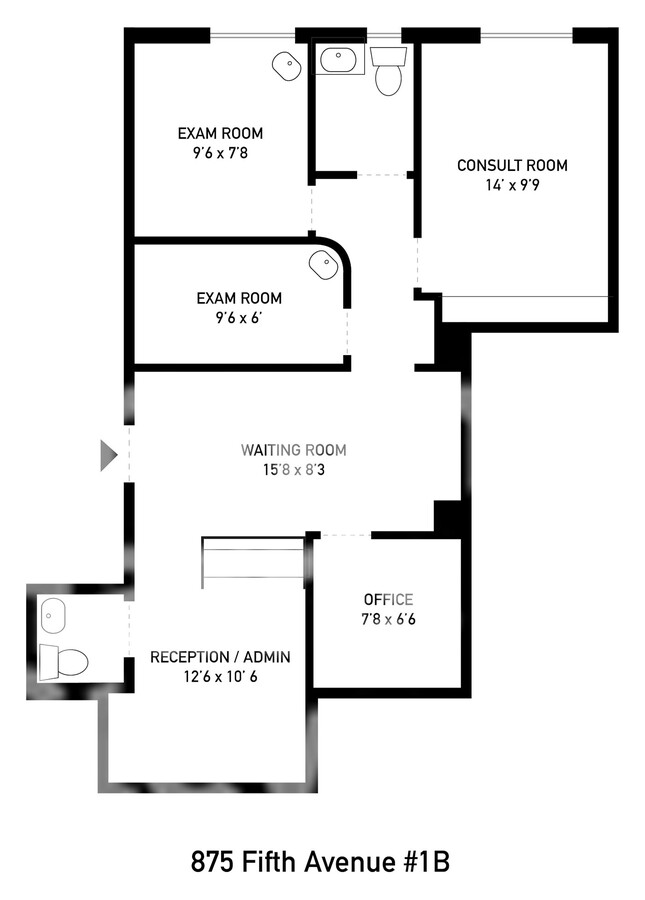 875 Fifth Ave, New York, NY 10065 - Unit 1B -  - Floor Plan - Image 1 of 1