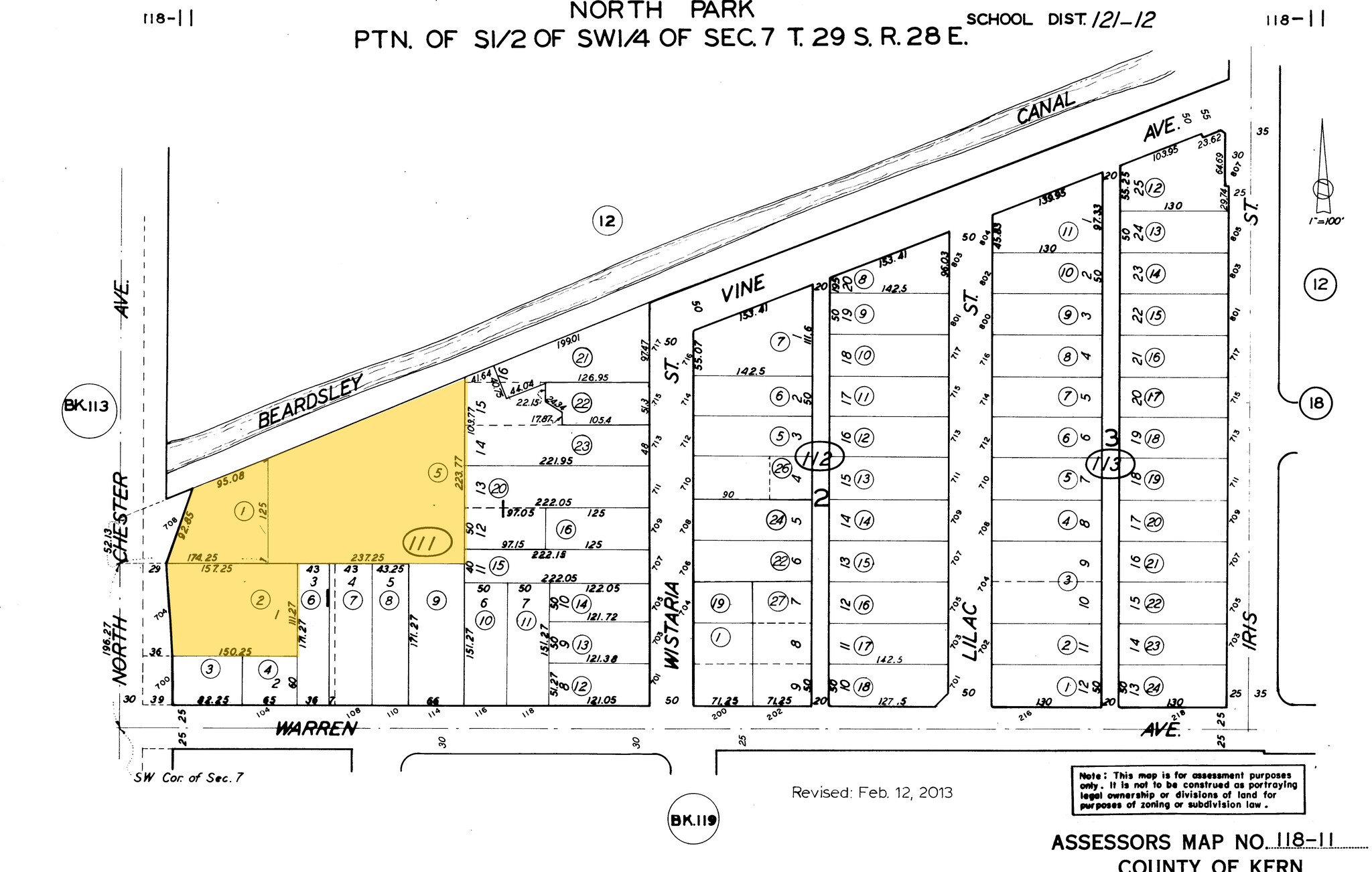 704 N Chester Ave, Bakersfield, CA for sale Plat Map- Image 1 of 1