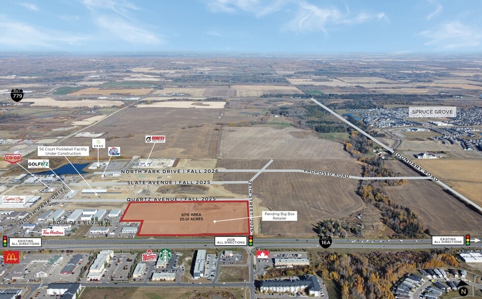 Highway 16A & Veterans Blvd, Stony Plain, AB for sale - Building Photo - Image 2 of 4