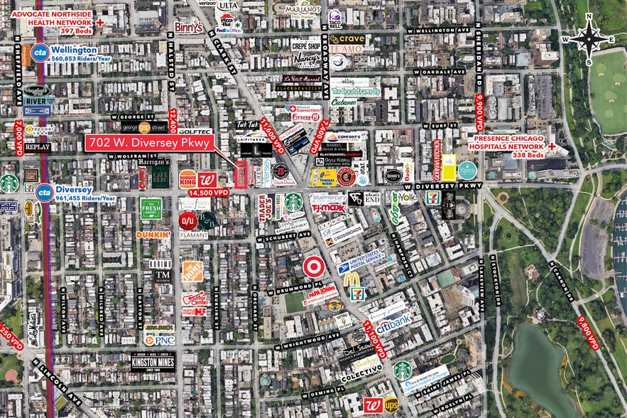 702 W Diversey Pky, Chicago, IL for lease - Aerial - Image 3 of 3