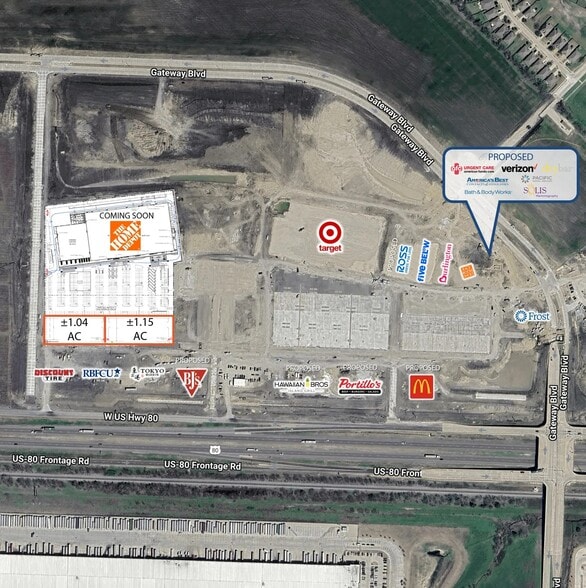 US Hwy 80 and Gateway Blvd, Forney, TX for sale - Primary Photo - Image 1 of 4