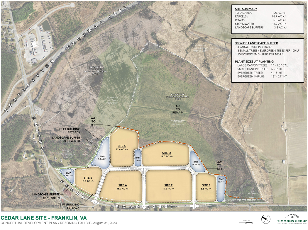 26271 Smiths Ferry Rd, Franklin, Va 23851 - Recently Rezoned To M-1 