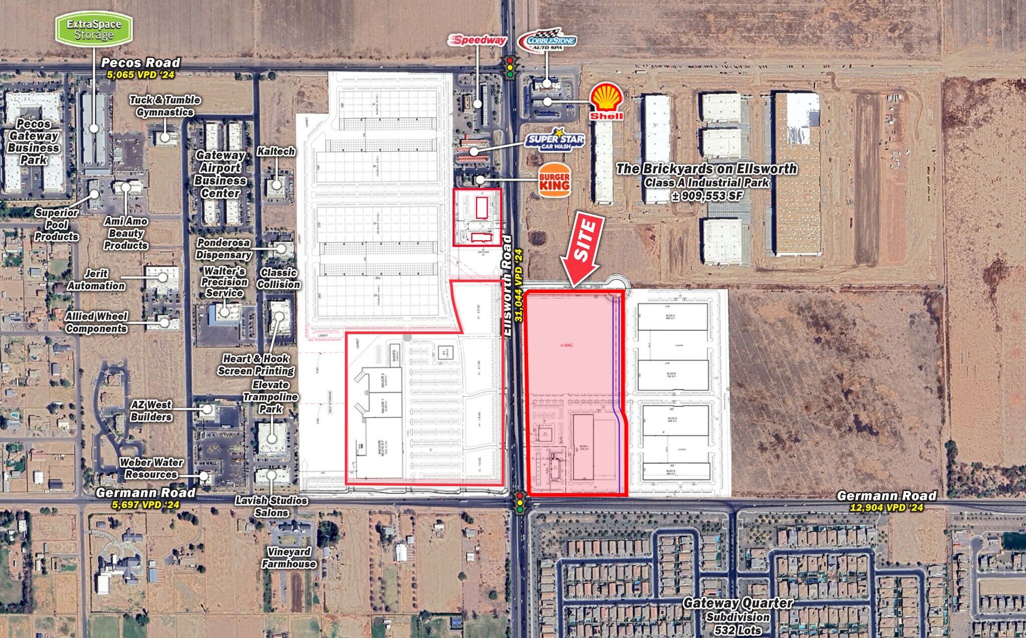 NEC Ellsworth Rd. & Germann Rd, Mesa, AZ for lease Building Photo- Image 1 of 2