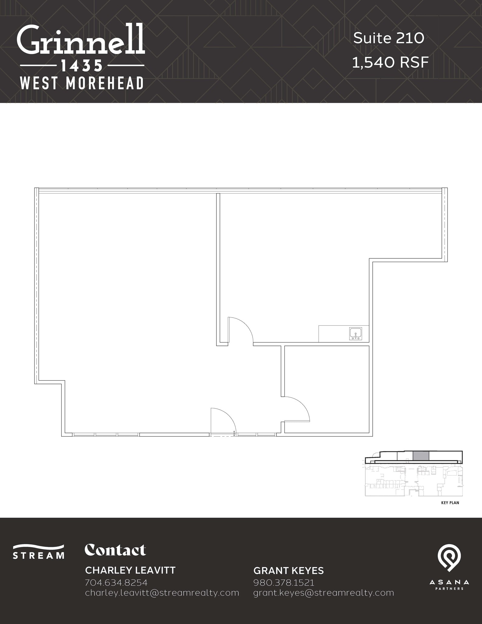 1435 W Morehead St, Charlotte, NC for lease Floor Plan- Image 1 of 1