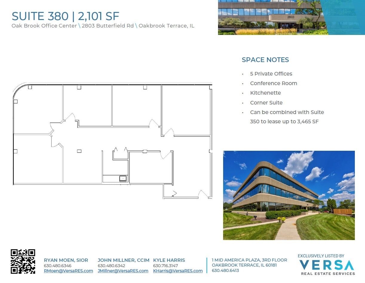 2707 Butterfield Rd, Oak Brook, IL for lease Floor Plan- Image 1 of 2