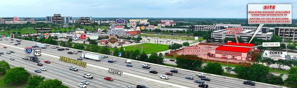 17754 Katy Fwy, Houston, TX for lease - Aerial - Image 3 of 6