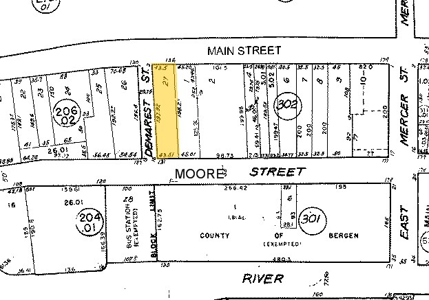 132-140 Main St, Hackensack, NJ for sale Plat Map- Image 1 of 1