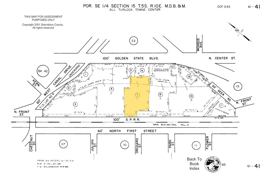 667-757 N Golden State Blvd, Turlock, CA for sale - Plat Map - Image 1 of 6