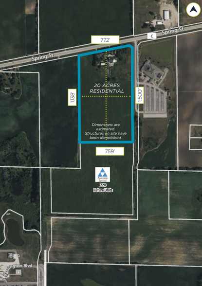 Spring Street Development Land, Mount Pleasant, WI for sale - Aerial - Image 1 of 1