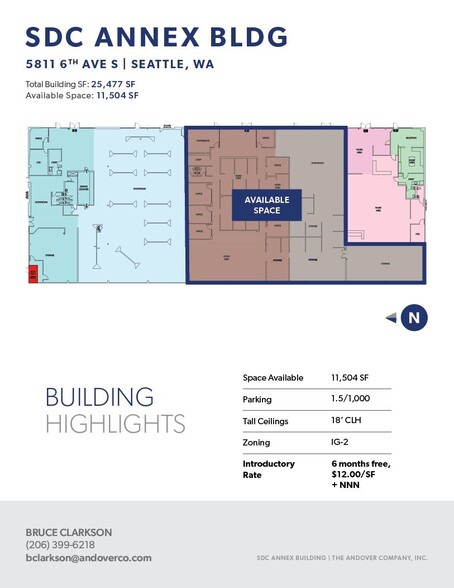 5811-5833 6th Ave S, Seattle, WA for lease - Floor Plan - Image 2 of 11