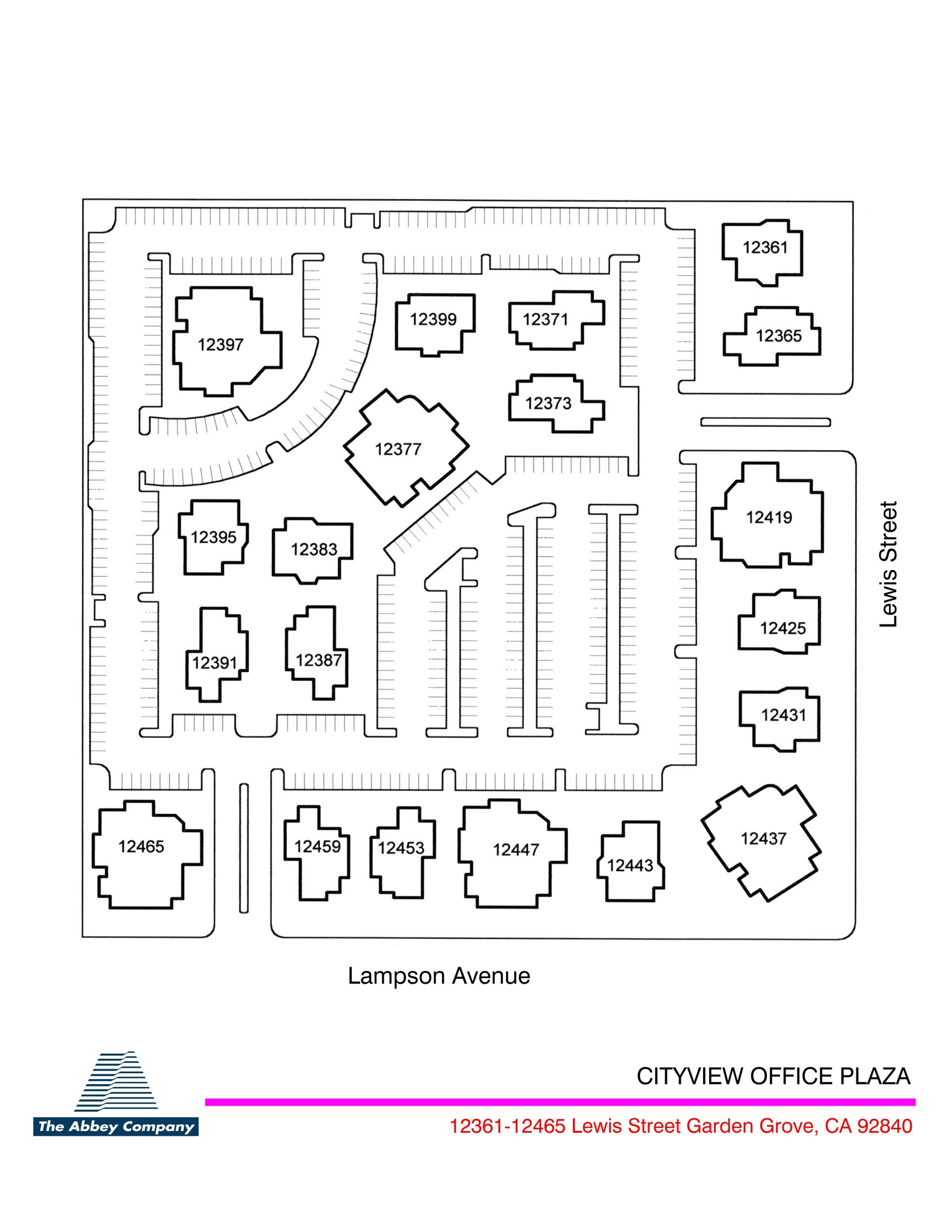 12361 Lewis St, Garden Grove, CA for lease Site Plan- Image 1 of 24