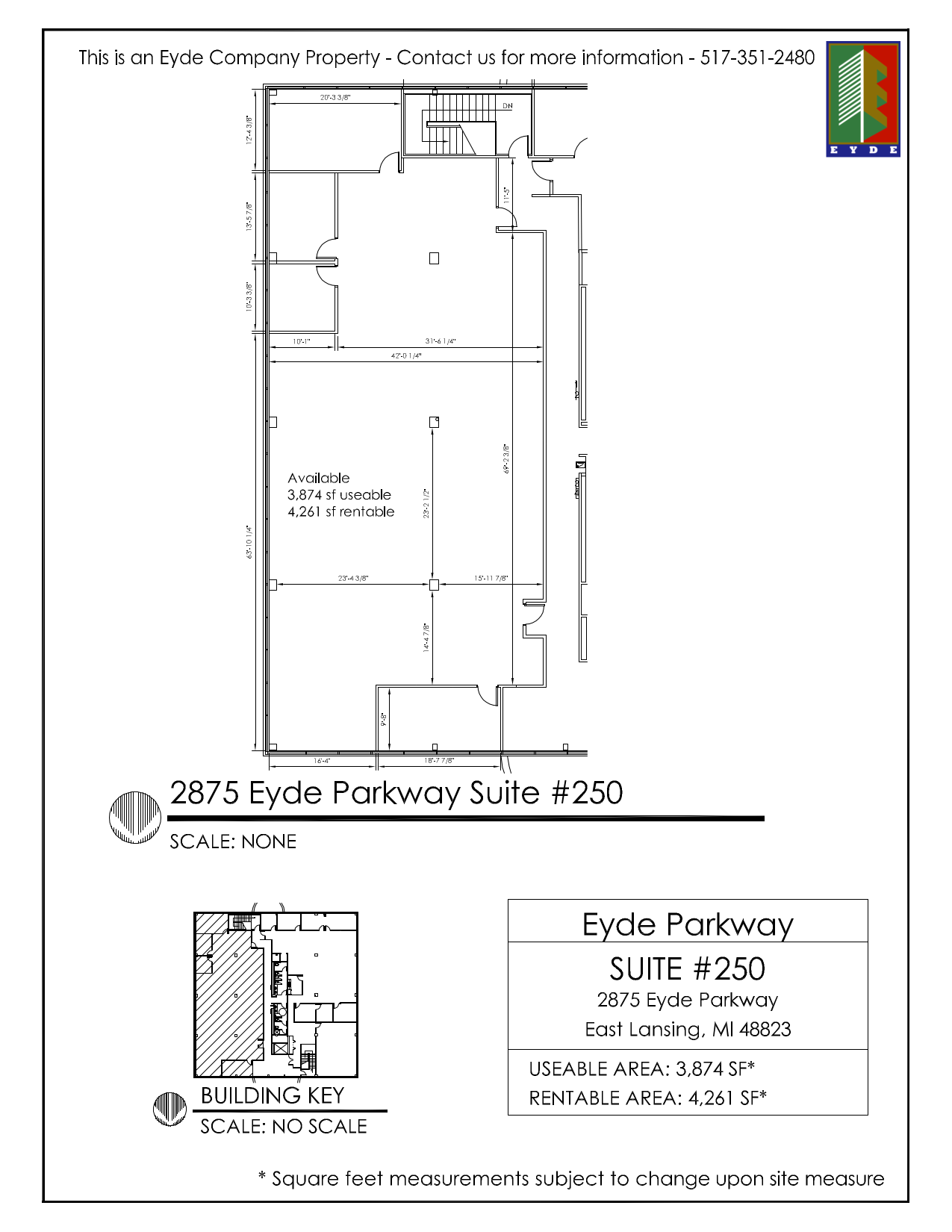 2875 Eyde Pky, East Lansing, MI for lease Floor Plan- Image 1 of 1