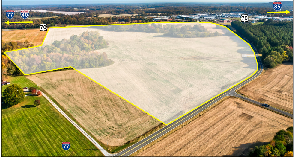 US 70 & Amity Hill rd, Cleveland, NC for sale - Aerial - Image 3 of 11