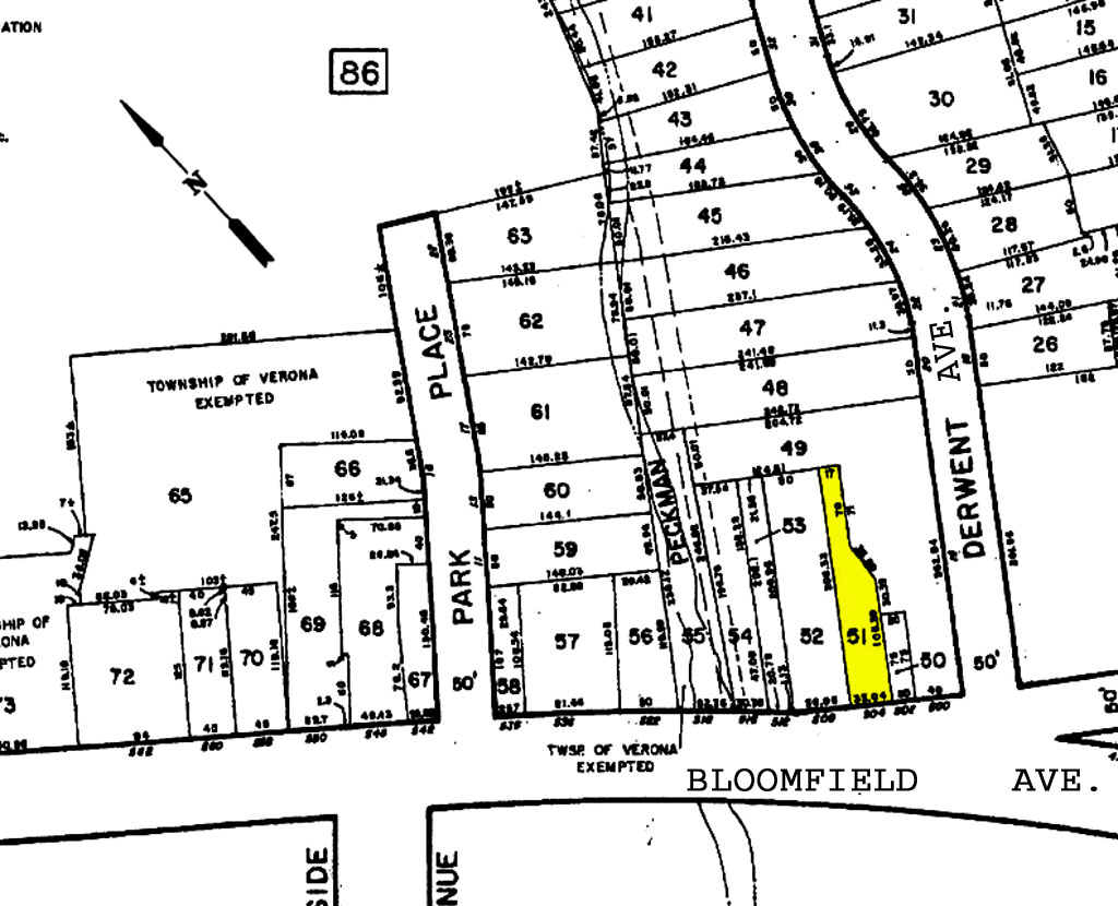 508 Bloomfield Ave, Verona, NJ for sale Plat Map- Image 1 of 1
