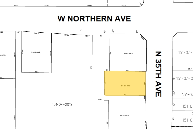 3501 W Northern Ave, Phoenix, AZ for lease - Plat Map - Image 3 of 3