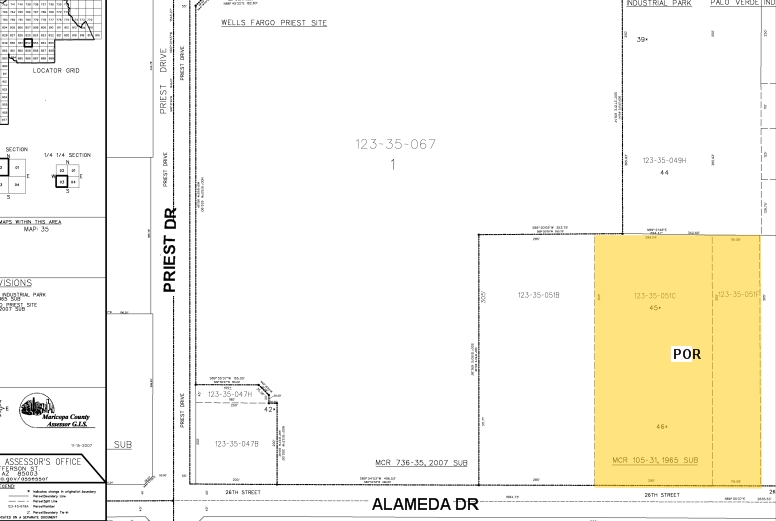 1120 W Alameda Dr, Tempe, AZ for lease - Plat Map - Image 2 of 8