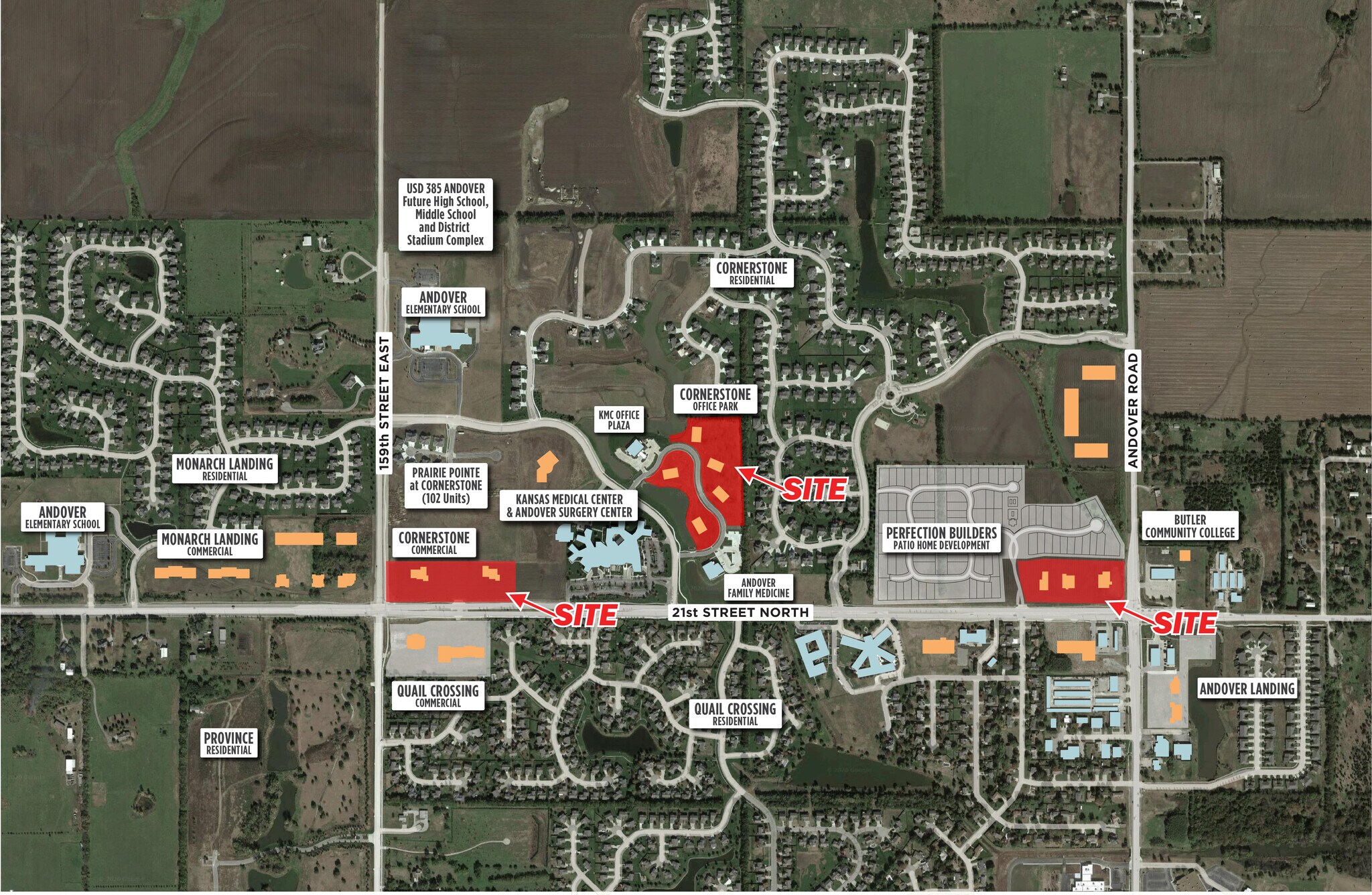 21st St. between 159th St. & Andover Rd, Andover, KS for sale Building Photo- Image 1 of 1