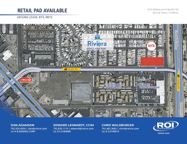 E Sahara Ave, Las Vegas, NV for lease - Aerial - Image 1 of 5