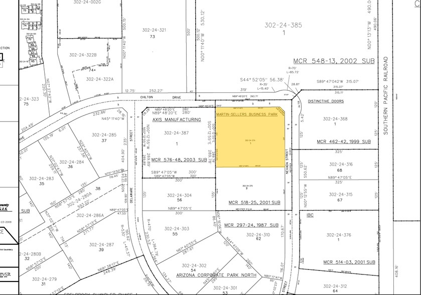 465 E Chilton Dr, Chandler, AZ for lease - Plat Map - Image 2 of 4