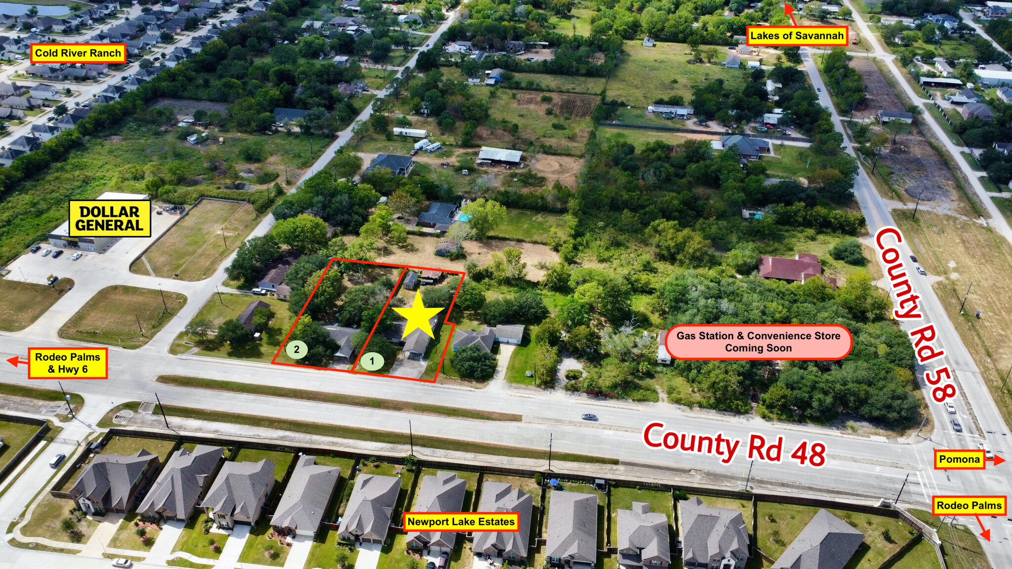 5134 County Road 48, Rosharon, TX for sale Aerial- Image 1 of 1