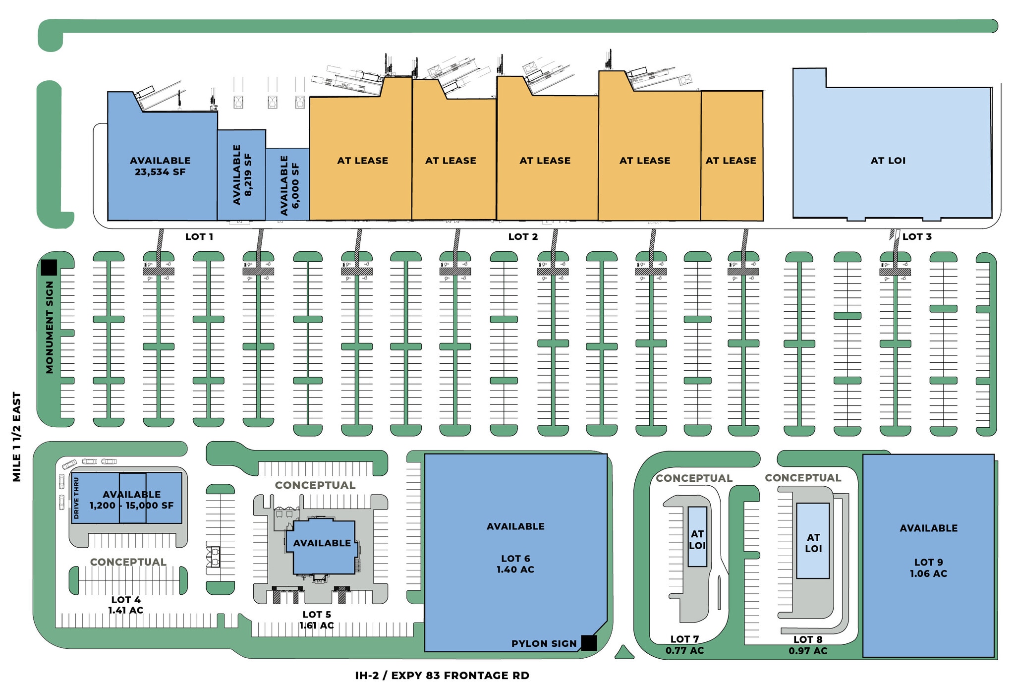 Expy 83 & Mile 1 1/2 East, Mercedes, TX for lease Interior Photo- Image 1 of 1